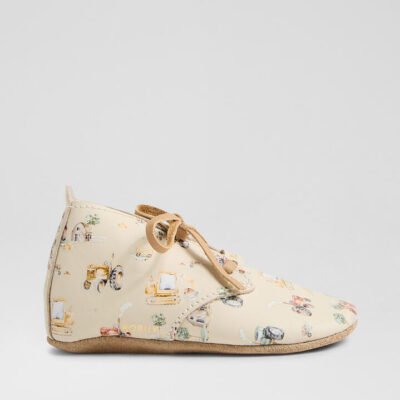 Ss Digger Lace Infant White Swan Multi Leather Flat Shoes