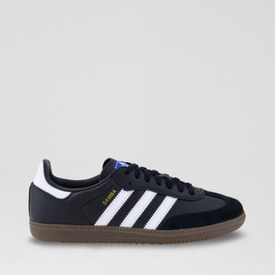 Samba Youth Black White Gum Leather Sneakers TheSneakerLounge Kids Samba Youth Black White Gum Leather Sneakers