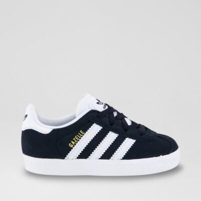 Gazelle Easy On Toddler Black White Suede Sneakers TheSneakerLounge Kids Gazelle Easy On Toddler Black White Suede Sneakers