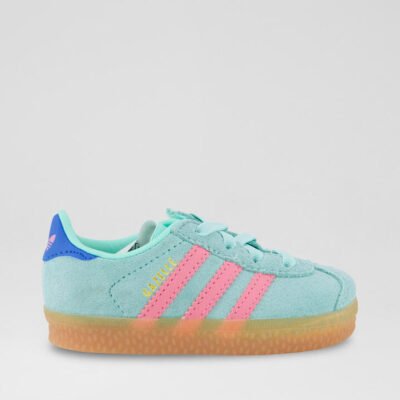 Gazelle Toddler Mint Pink Blue Suede Sneakers TheSneakerLounge Kids Gazelle Toddler Mint Pink Blue Suede Sneakers