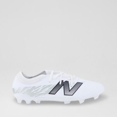 Furon Junior White Silver Black Leather Sneakers