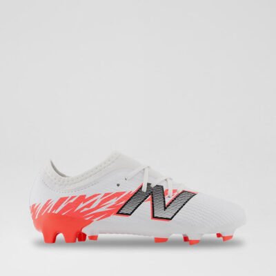 Furon Junior White Red Silver Leather Sneakers
