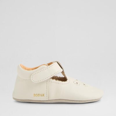 Ss Flutterheart Infant Brilliant White Leather Flat Shoes TheSneakerLounge Kids Ss Flutterheart Infant Brilliant White Leather Flat Shoes