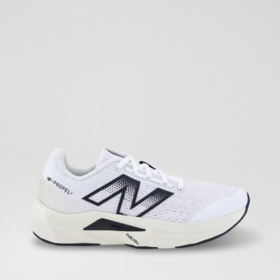 Propel Youth White Bone Black Mesh Sneakers