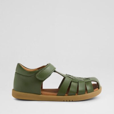 Kp Harbor Junior Bronze Green Leather Sandals