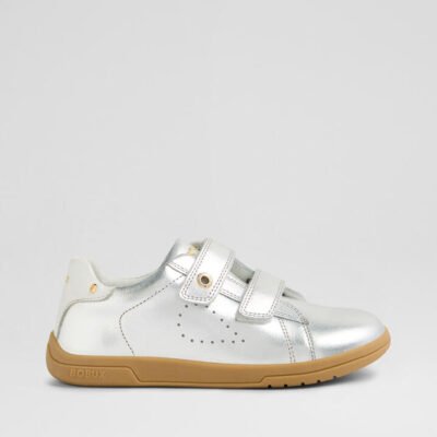 Kp Maverick Junior Silver White Leather Flat Shoes
