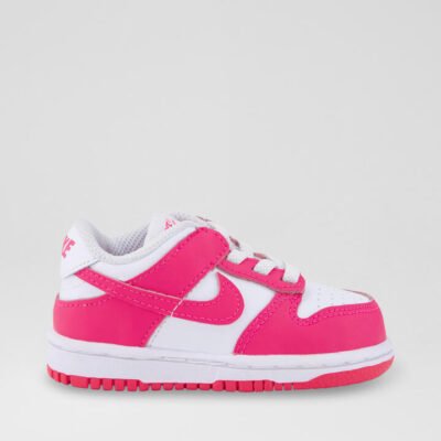 Dunk Low Toddler White Laser Fuchsia Mesh Sneakers