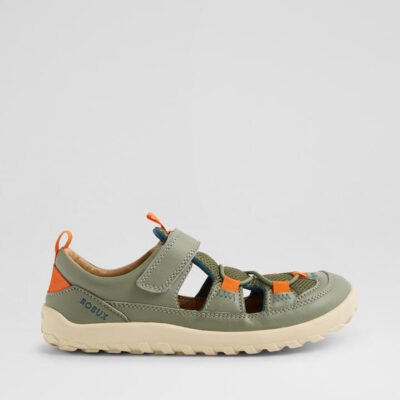 Kp Rocky Junior Vetiver Leather Flat Shoes