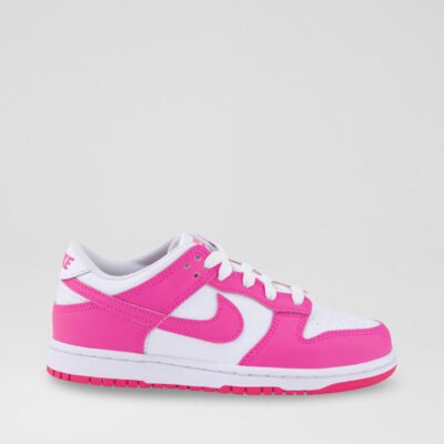 Dunk Low Junior White Laser Fuchsia Mesh Sneakers