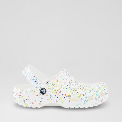 Paint Splatter Clog Junior White Eva Sandals