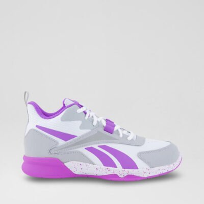 More Buckets Junior White Purple Leather Sneakers TheSneakerLounge Kids More Buckets Junior White Purple Leather Sneakers