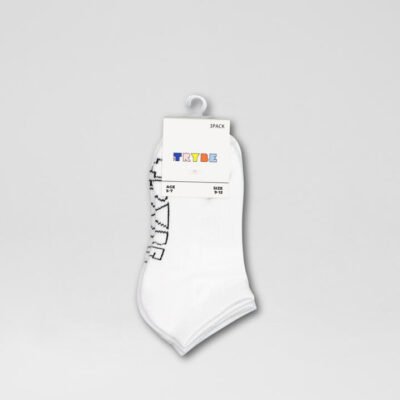 Core 3 Pack Ankle White Cotton Socks