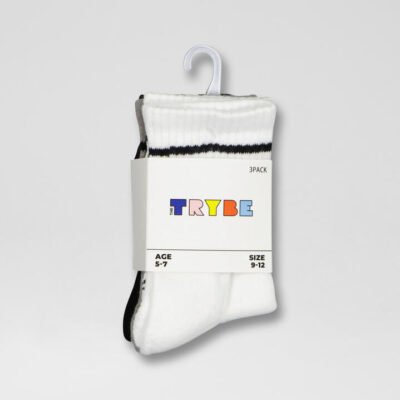 Stripe White Multi Cotton Socks