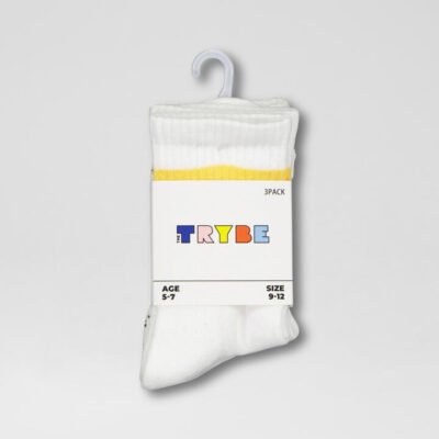 Sports Stripe White Multi Cotton Socks