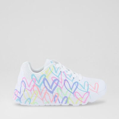 314064 L Uno Lite White Multi Sneakers TheSneakerLounge Kids 314064 L Uno Lite White Multi Sneakers