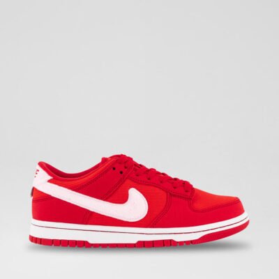 Dunk Low Youth Red White Fabric Sneakers