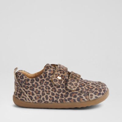 Su Ace Toddler Leopard Shimmer Leather Sneakers