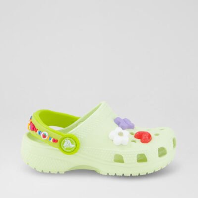 Friendship Clog Toddler Green Floral Eva Sandals