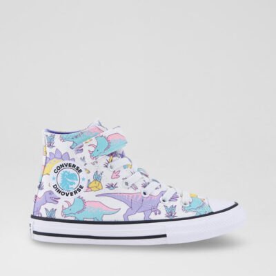 Ctas Hi Junior White Violet Canvas Sneakers