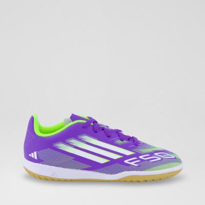 F50 Junior Purple Yellow Fabric Sneakers TheSneakerLounge Kids F50 Junior Purple Yellow Fabric Sneakers