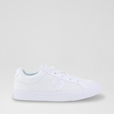 Sport Casual Junior White Grey Fabric Sneakers