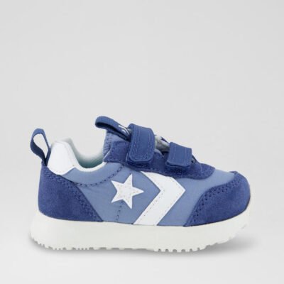 Omega Trainer Easy On Toddler Blue Fabric Sneakers