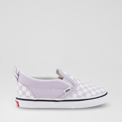 Slip On Checker Toddler Lilac Fabric Sneakers
