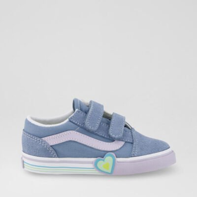 Old Skool Toddler Blue Fabric Sneakers