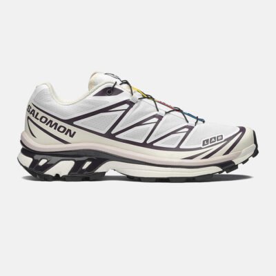 Unisex Salomon XT-6 White / Vanilla Ice / Plum Perfect TheSneakerLounge Salomon Unisex Salomon XT-6 White / Vanilla Ice / Plum Perfect