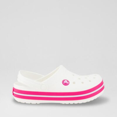 Crocband Junior White Pink Croslite Sandals