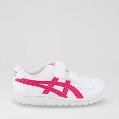 Japan S Toddler White Fuchsia Leather Sneakers