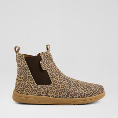 Kp Jodhpur 2 Junior Leopard Shimmer Leather Ankle Boots