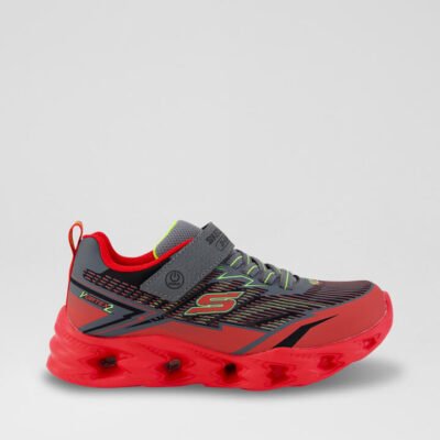 Vortex 2 Junior Red Charcoal Fabric Sneakers