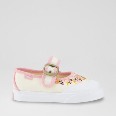Mary Jane Toddler Pink Fabric Sneakers
