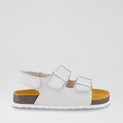 Remy Toddler White Leather Sandals