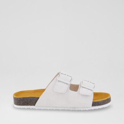 Remy Junior White Leather Sandals