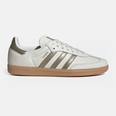 Womens Adidas Samba OG Off White/Cyber Met./Wonder Gold Met.