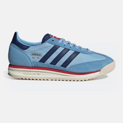 Unisex Adidas SL 72 RS Light Blue/Dark Blue/Better Scarlet TheSneakerLounge Adidas Unisex Adidas SL 72 RS Light Blue/Dark Blue/Better Scarlet