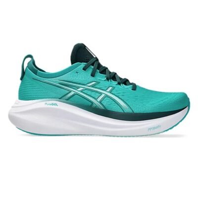 Mens Asics Gel-nimbus 27 Wave Teal / Saxon Green / Us 8.5 TheSneakerLounge Asics Mens Asics Gel-nimbus 27 Wave Teal / Saxon Green / Us 8.5