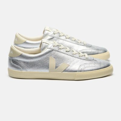 Womens Veja Volley O.T. Leather Silver_Pierre TheSneakerLounge VEJA Womens Veja Volley O.T. Leather Silver_Pierre