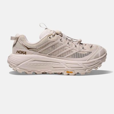 Unisex Hoka Mafate Three2 Rose Cream / Stucco TheSneakerLounge HOKA Unisex Hoka Mafate Three2 Rose Cream / Stucco
