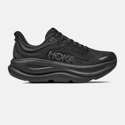 Womens Hoka Bondi 9 Black / Black TheSneakerLounge HOKA Womens Hoka Bondi 9 Black / Black