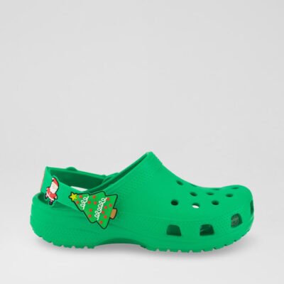 Light Up Xmas Clog Toddler Grass Green Sandals TheSneakerLounge Kids Light Up Xmas Clog Toddler Grass Green Sandals