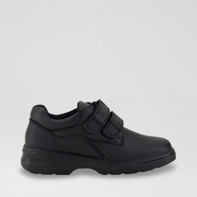 Jem Junior Black Leather Flat Shoes