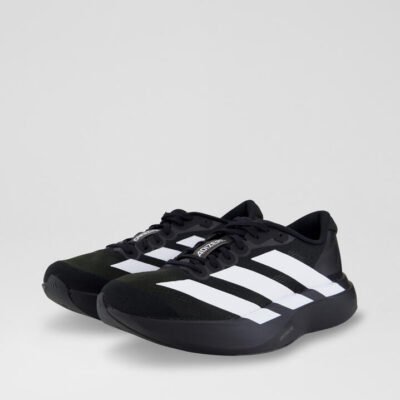 Adizero Evo Sl Youth Core Black White Fabric Sneakers TheSneakerLounge Kids Adizero Evo Sl Youth Core Black White Fabric Sneakers