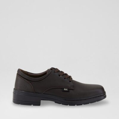 Larrikin Junior Brown Leather Lace Up Flats TheSneakerLounge Kids Larrikin Junior Brown Leather Lace Up Flats