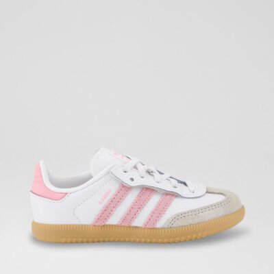 Samba Toddler White Light Pink Leather Sneakers TheSneakerLounge Kids Samba Toddler White Light Pink Leather Sneakers
