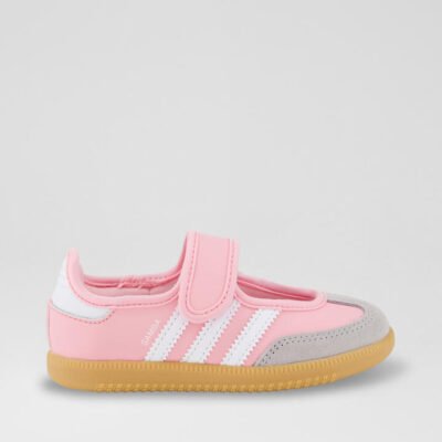Samba Jane Toddler Light Pink White Leather Sneakers TheSneakerLounge Kids Samba Jane Toddler Light Pink White Leather Sneakers