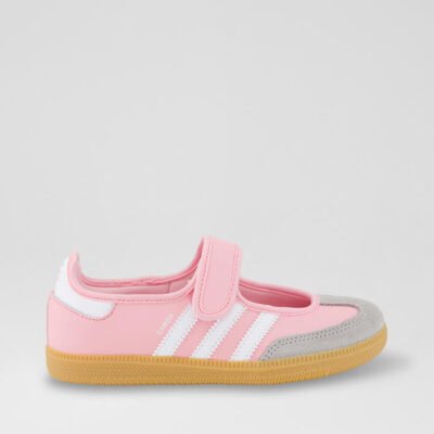 Samba Jane Light Pink White Leather Sneakers TheSneakerLounge Kids Samba Jane Light Pink White Leather Sneakers