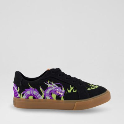 Coast Dragon Flame Junior Onyx Canvas Sneakers